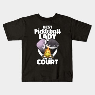 Best Pickleball Lady Paddle Pickleballer Lucky Pickleball Kids T-Shirt